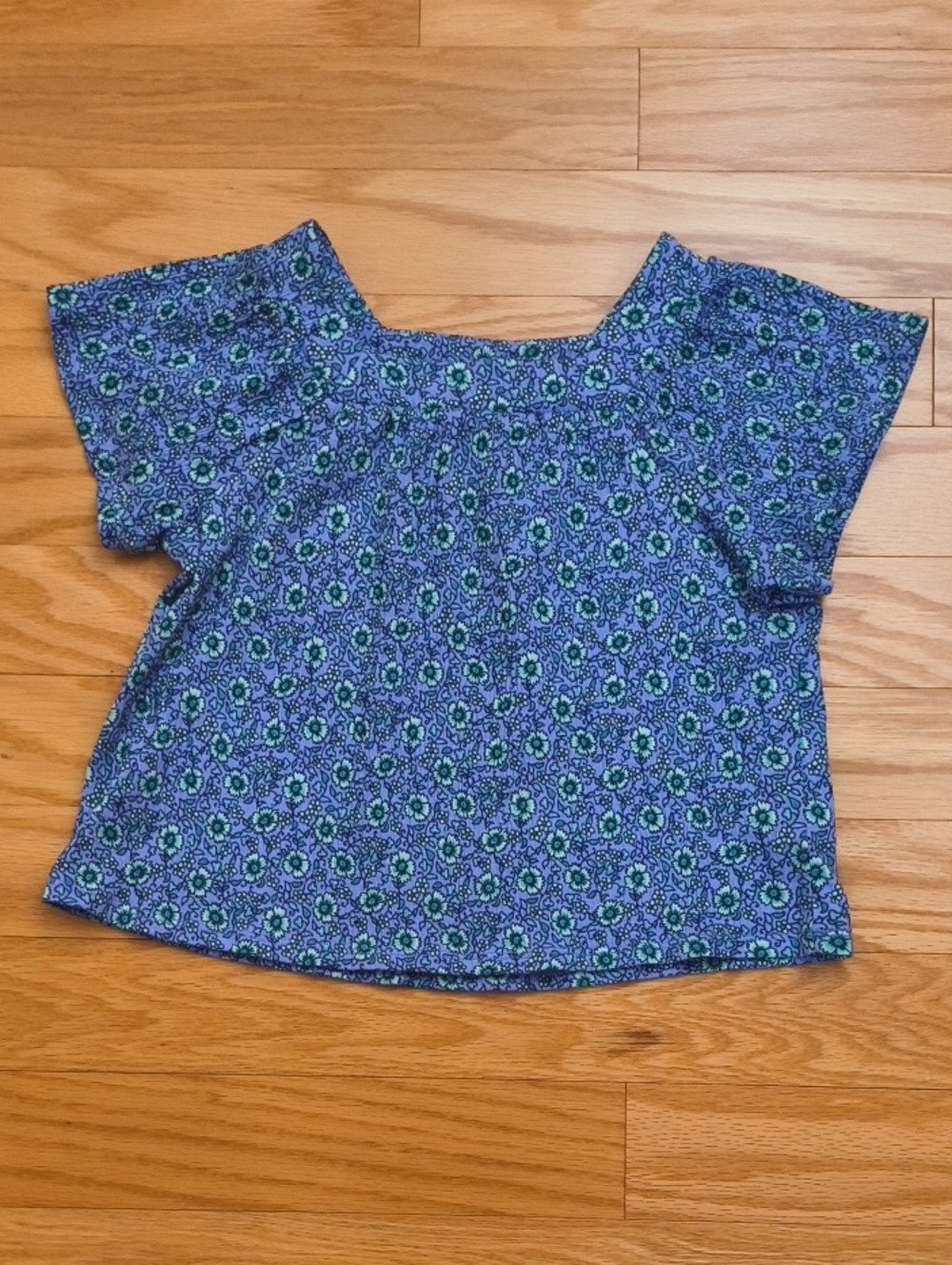 Crewcuts Shorts Sleeve Square-Neck Floral Top Size M 8/9 NWOT